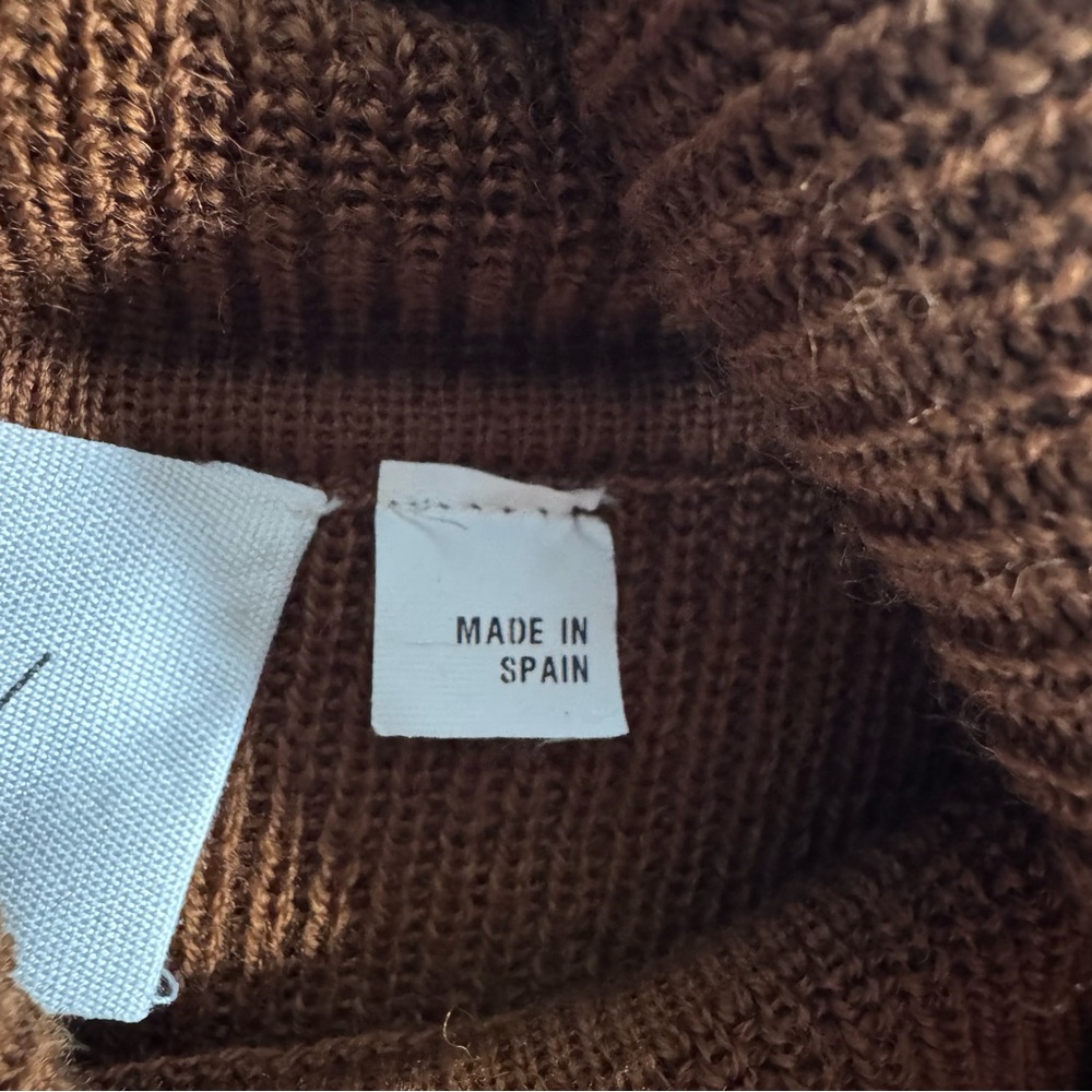 Sita Murt Merino Wool Cowl Neck Sweater Brown Minimalist EU 44 L - Picture 3 of 7